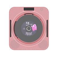 YHS-08C Tragbarer CD-Player Wandmontierbarer CD-Musik-Player Bluetooth-Fernbedienung FM-Radio HiFi-Lautsprecher mit 3,5-mm-USB-LED-Bildschirm