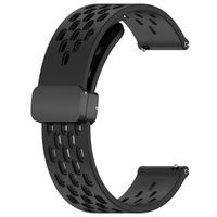 INF Silikon-Uhrenarmband mit lochförmiger Faltschließe für Samsung Galaxy Watch 20 mm Schwarz