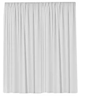 Schal (B) Blickdicht Vorhang mit x (L) Weiß Universalband 300 Abdunkelnd Überbreite 245cm Breit Gardine extra Kräuselband