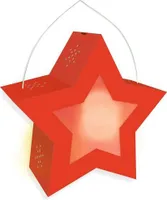 Laternen Bastelset Twinkle Star Neon leuchtrot