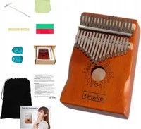 Kalimba africký klavírní nástroj Zanza Mbira 17-key Wooden Brown K-01
