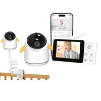 BOIFUN Babyphone mit Kamera, WLAN 2MP Video Babyfon, Smartphone-App-Steuerung, PTZ, Bewegungsverfolgung, IR Nachtsicht, mit Babyphone Halterung