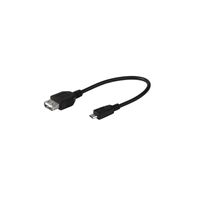 USB OTG Adapterkabel, Adapter Micro USB <-> USB, 0,15m (45298)