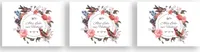 Friendly Fox Hochzeitskarte, Karte zur Hochzeit mit Kranz, Alles Gute zur Hochzeit, DIN A6 Karte inkl. Umschlag (3er Set)