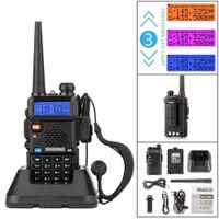 FCH Talkie-walkie Radio bidirectionnelle UV-5R 5W Noir