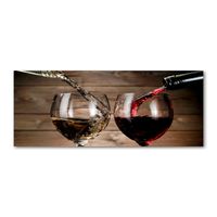 Leinwandbild Kunst-Druck 100x70 Bilder Essen & Getränke Wein Gläser 
