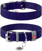 Obojek kůže 20mmx30-39cm WAUDOG fialový