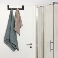 Navaris Türhaken Haken zum Einhängen - Handtuchhalter Kleiderhaken für Küche Flur Garderobe - Türgarderobe aus Edelstahl - für Türen bis 4cm