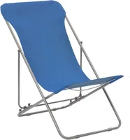vidaXL Skládací plážová lehátka 2ks Ocel a Oxford Fabric Blue