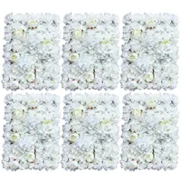6 sztuk kwiaty ślubne sztuczny kwiat ściana sztuczna róża ściana DIY panel ścienny tło 60x40cm