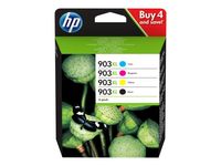 HP 903XL Tintenpatrone 4 Stück Original Hohe Ergiebigkeit (XL) Schwarz, Cyan, Magenta, Gelb