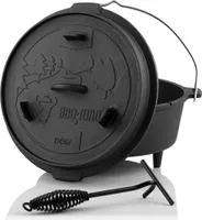 BBQ-Toro Dutch Oven Forest Serie 7,3 L DO6F Kasan Kochtopf Gusstopf Gusseisen mit Deckelheber und Füßen