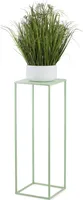 HowHomely Modern Pflanzenständer, Blumenhocker aus Metall Grün 70 cm Höhe - Blumenständer für das Haus