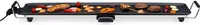 alpina Teppanyaki doska XXL stolný gril 2000W - 100 x 20 CM - Nastaviteľný termostat - Nepriľnavý povrch - Odnímateľná odkvapkávacia miska - Čierna