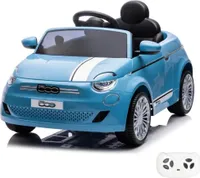 Kinder Elektroauto 6V - Fiat 500e - 1 bis 5 Jahre - mit Fernbedienung - Blau
