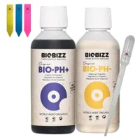 BioBizzpH+ Plus 500 ml + pH- M!nus Flüssig 500 ml inkl. Dosierpipette & Pflanzenschilder
