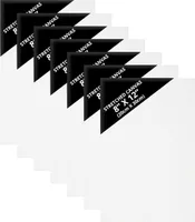 Belle Vous 7er Pack Leinwand zum Bemalen Set - Keilrahmen 20x30 cm groß - 7x Kleine Leinwände zum Bemalen - 20x30cm Leinwand klein zum bemalen Set - 7