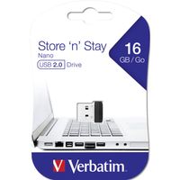 Verbatim Store `n` Stay USB Drive - USB-Flash-Laufwerk - 16 GB - USB 2.0 - Schwarz