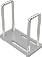 2 x U-Bügelschraube M10 mit Klemmplatte und Stopmuttern Sliphilfe Trailer verzinkt SUPROD, M10, LW=41/41-121, LH=150 mm