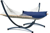 Potenza houpací síť s rámem Pro dvě osoby houpací síť s tyčí 210x140 cm I Galvanizace rám 220 kg