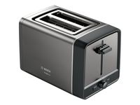 Bosch TAT5P425DE DesignLine Toaster 970 W Krümelschublade Brötchenaufsatz silber