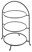 Contacto Telleretagere, schwarz für Teller 27-30 cm, 11'', dreistufig, Stahldraht, schwere Ausführung