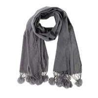 MORAJ Damen Schal Multifunktionstuch Loopschal Bandana Herbst Winter Scarf - 2200-874S - Grau
