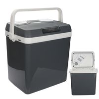 Fiqops Kühlbox Elektrisch 32L Auto Kühlbox dürfen kühlt & wärmt, Mini-Kühlschrank 12 V und 230 V ECO-Modus, mit Tragegriff, für Auto, Innenraum, Camping, Picknick