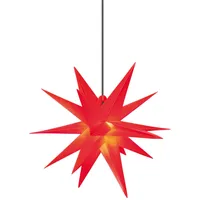 Hvězda 18 bodů červená 65 cm pro vnitřní/venkovní použití IP44/E14