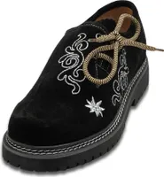 Damen Haferlschuhe Trachtenschuhe für Trachten lederhosen, Farbe:Schwarz, Größe:37
