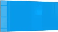 DEQORI Küchenrückwand Glas 100x50 cm 'Hellblau' Spritzschutz Bad Rückwand Küche