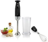 Gorenje HBX602RLBK Stabmixer RetroLine Schwarz, 2 Geschwindigkeitsstufen, Messbecher und Schneebesenaufsatz, 600 W