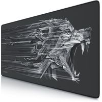 Titanwolf Gaming Mauspad, 900 x 400mm XXL Mousepad, verbessert Präzision & Geschwindigkeit, schwarz