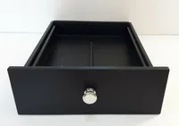 Ascheschublade für Kaminbau - CHROMKNOPF