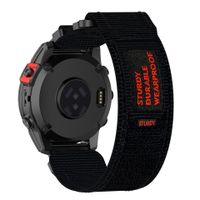 INF 26 mm Uhrenarmband für Garmin Epix Pro 51 mm/Fenix 7X/Fenix 6X/Fenix 5X, Nylon Schwarz