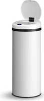 Juskys Automatik Mülleimer mit Sensor 50L für Küche - elektrischer Deckel - Weiß