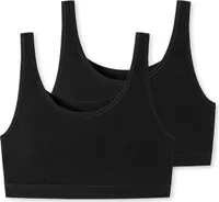 Schiesser Damen 2PACK Bustier schwarz 34  PAK
