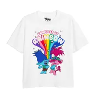Trolls - "Powered By Rainbows" T-Shirt für Mädchen TV2444 (128) (Weiß)