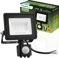 LUMILED Reflektor LED 10W super jasny reflektor zewnętrzny 900Lm Reflektor LED na zewnątrz IP44 wodoodporny 6500K chłodny biały reflektor reflektory czarny reflektor czujnik ruchu