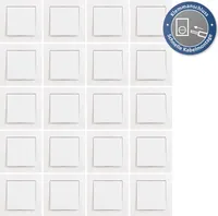 Wechselschalter McPower ''Flair'' Klemmanschluss, weiß, inkl. Rahmen, 20er-Pack
