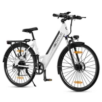 Qekud F26 pro 26-palcové e-biky MTB trekingové e-biky 250W motor 21-rýchlostný mestský e-bike biely