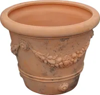 Topf terracotta 80x60 cm, Vase aus ton, Vasen deko