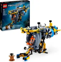 LEGO Technic Tiefseeforscher U-Boot Spielzeug, Bauspielzeug für Kinder, Jungen und Mädchen ab 9 Jahren, kreative Geschenkideen zum Geburtstag, baubares Fahrzeug, mit drehenden Propellern 42201