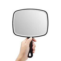 Breiter Handspiegel mit Griff, für Friseur, Haare Schneiden, Rasieren