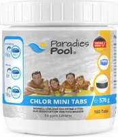 Paradies Pool Mini Chlortabletten 3,6 g für Pool, 576 g, Minipool, Splashpool, Whirlpool