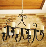 DanDiBo Luster Zámok 60 cm Sviečnik Závesný kovový luster