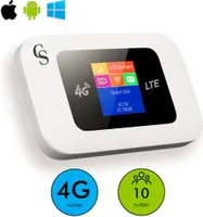 CS 4G LTE WLAN Router - Mifi Mobiler LTE Router - Wireless Wifi – 4G WLAN – Funktioniert mit SIM-Karte – Mobiler WLAN Router - Bis zu 10 Geräte