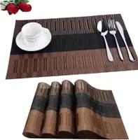 6er Set Platzsets 30x45cm Platzdeckchen Rutschfest Abwaschbar Tischmatten PVC Abgrifffeste Hitzebeständig Tischsets, Platz-Matten für küche