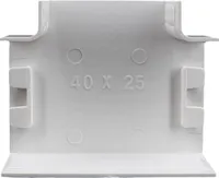 10x Kabelkanal T-Stück 40x25 weiss