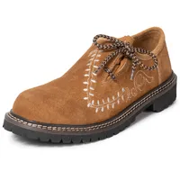 PAULGOS Trachtenschuhe Echt Leder Haferlschuhe Haferl Stickerei in 4 Farben Gr. 39-47